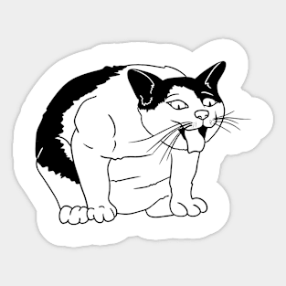 CAT tongue Sticker